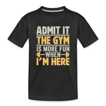 Admettez-le, la salle de sport est ennuyeuse Citation de motivation sur la salle de sport - T-shirt bio Premium Enfant - noir - Devant