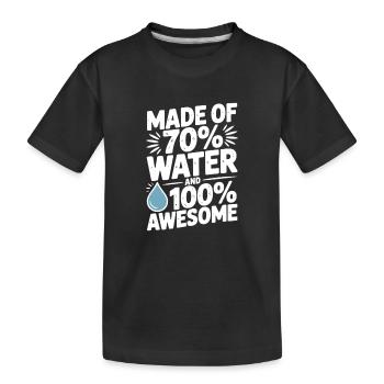 Besteht zu 70 % aus Wasser und ist zu 100 % fantastisch - Kinder Premium Bio T-Shirt - Schwarz - Vorne