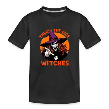Halloween Saison effrayante Lancer les dés Sorcières - T-shirt bio Premium Enfant - noir - Devant