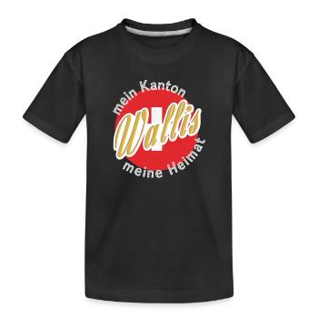 Mon cadeau Valais natal - T-shirt bio Premium Enfant - noir - Devant