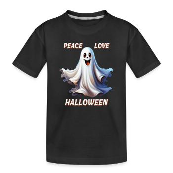 FANTÔME PAIX AMOUR HALLOWEEN - T-shirt bio Premium Enfant - noir - Devant