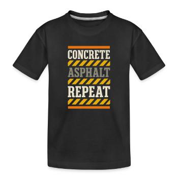 Straßenbauteam Asphalt Betonmannschaft - Kinder Premium Bio T-Shirt - Schwarz - Vorne