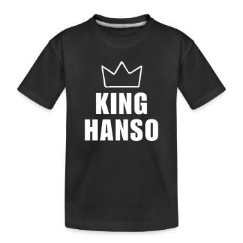 Hanso Name mit Buchstabe H - Königskrone Shirt - Kinder Premium Bio T-Shirt - Schwarz - Vorne