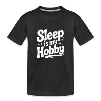 Le sommeil est mon passe-temps - T-shirt bio Premium Enfant - noir - Devant
