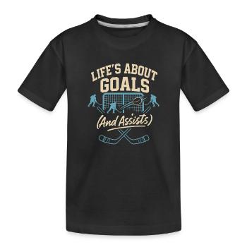 Ich bin nicht zum Reden hier - Kinder Premium Bio T-Shirt - Schwarz - Vorne