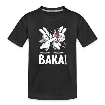Get Out Unnecessary Social Contact Baka Anime - Kids' Premium Organic T-Shirt - black - Front