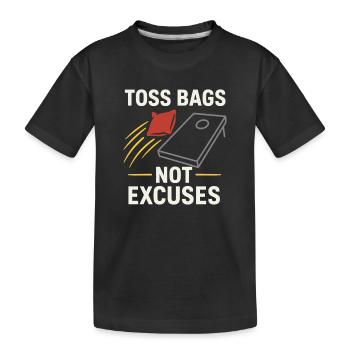 Cornhole Arbitre Arbitre officiel - T-shirt bio Premium Enfant - noir - Devant