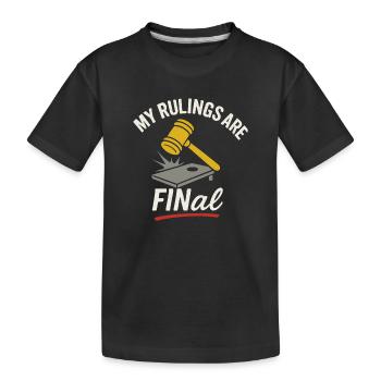 Cornhole Arbitre Arbitre officiel - T-shirt bio Premium Enfant - noir - Devant