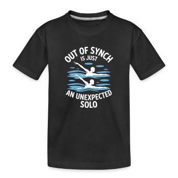 Synchronschwimmen Kunstschwimmen Wassersport - Kinder Premium Bio T-Shirt - Schwarz - Vorne
