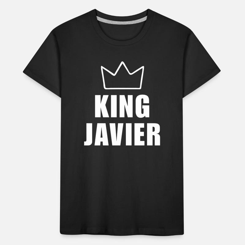 Javier Name mit Buchstabe J - King Crown Hemd Kinder Premium Bio T-Shirt