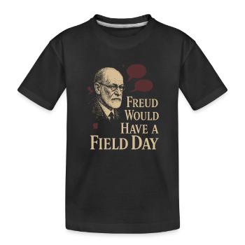 Un futur psychologue me diagnostique - T-shirt bio Premium Enfant - noir - Devant