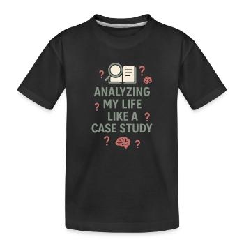 Un futur psychologue me diagnostique - T-shirt bio Premium Enfant - noir - Devant