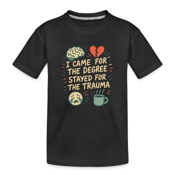 Un futur psychologue me diagnostique - T-shirt bio Premium Enfant - noir - Devant