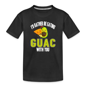 Propulsé par Guacamole Snack Funny Foodie Humour - T-shirt bio Premium Enfant - noir - Devant