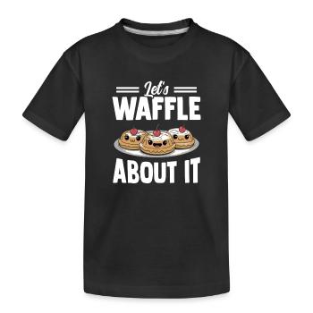 Gaufres belges Gaufres au beurre Crêpes - T-shirt bio Premium Enfant - noir - Devant