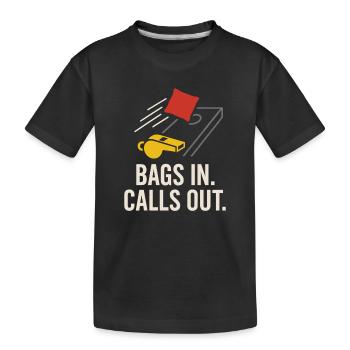 Cornhole Arbitre Arbitre officiel - T-shirt bio Premium Enfant - noir - Devant