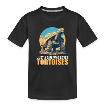 Landschildkröten Landschildkröte - Kinder Premium Bio T-Shirt - Schwarz - Vorne