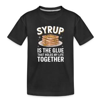 Gaufres et sirop Crêpes Cadeau Gaufres - T-shirt bio Premium Enfant - noir - Devant