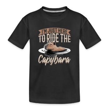 Drôle de Capybara - T-shirt bio Premium Enfant - noir - Devant