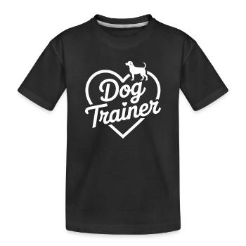 Dresseur de chiens Heart Design - T-shirt bio Premium Enfant - noir - Devant