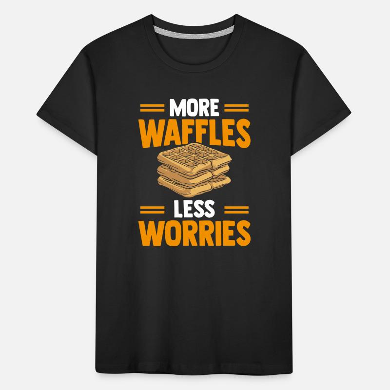 Plus de gaufres, moins de soucis. T-shirt bio Premium Enfant