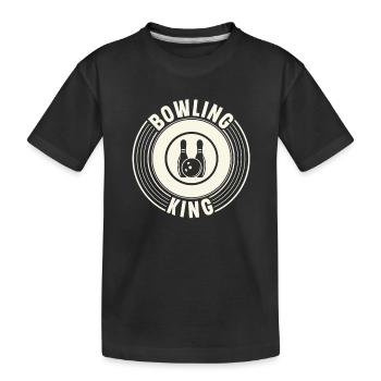 Bowling - Kinder Premium Bio T-Shirt - Schwarz - Vorne