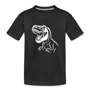 Graphique T-Rex contrasté - T-shirt bio Premium Enfant - noir - Devant