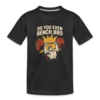Développé couché Mememe Discover Me Bro Gym - T-shirt bio Premium Enfant - noir - Devant