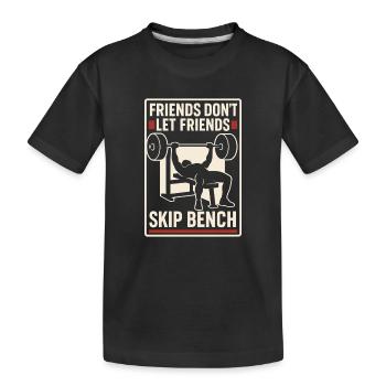 Développé couché Mememe Discover Me Bro Gym - T-shirt bio Premium Enfant - noir - Devant