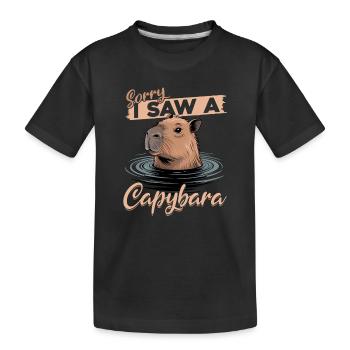 Esthétique amusante Kawaii Capybara - T-shirt bio Premium Enfant - noir - Devant