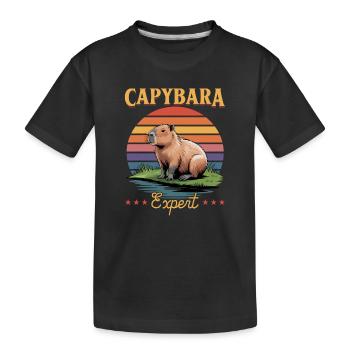 Esthétique amusante Kawaii Capybara - T-shirt bio Premium Enfant - noir - Devant