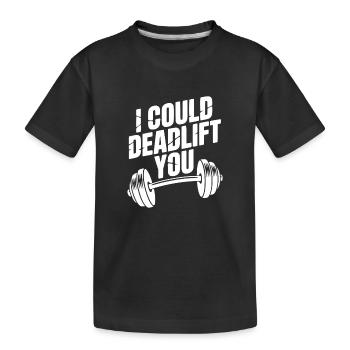 Je pourrais te soulever de terre - T-shirt bio Premium Enfant - noir - Devant