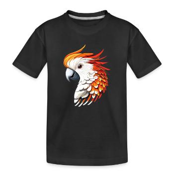 Perroquet Ara Perruche Cacatoès Amoureux des perroquets - T-shirt bio Premium Enfant - noir - Devant
