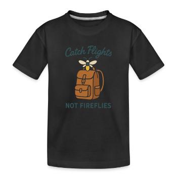 Firefly Summer Night Glow Bug Nostalgic - Kids' Premium Organic T-Shirt - black - Front