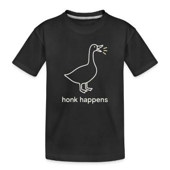 Drôle d’oies Meme Chaos Honk Certifié Silly - T-shirt bio Premium Enfant - noir - Devant