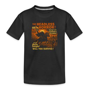 Der kopflose Horrorkürbis Filmplakat Halloween - Kinder Premium Bio T-Shirt - Schwarz - Vorne