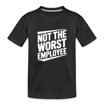 Pas le pire employé - T-shirt bio Premium Enfant - noir - Devant