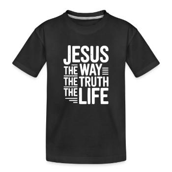 Jésus Le Chemin La Vie La Vie - T-shirt bio Premium Enfant - noir - Devant
