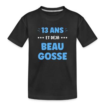 13 Jahre alt, schon gutaussehend - Kinder Premium Bio T-Shirt - Schwarz - Vorne