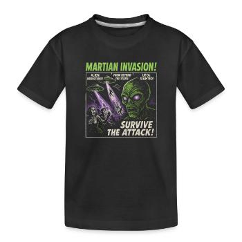 Mars Invasion Alien Film Affiche Halloween - T-shirt bio Premium Enfant - noir - Devant