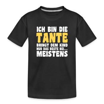 Tante motif familial - T-shirt bio Premium Enfant - noir - Devant
