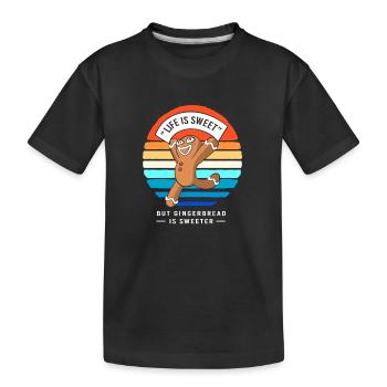 Gingerbread Christmas Gingerbread Man Gingerbread - Kids' Premium Organic T-Shirt - black - Front
