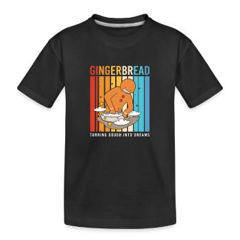Gingerbread Christmas Gingerbread Man Gingerbread - Kids' Premium Organic T-Shirt - black - Front