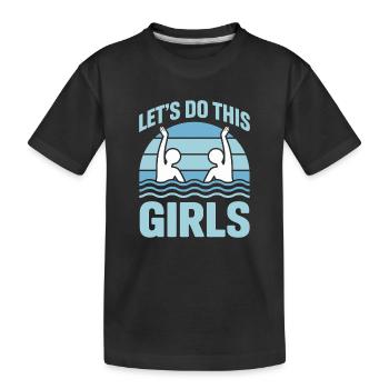 Synchronschwimmen Kunstschwimmen Wassersport - Kinder Premium Bio T-Shirt - Schwarz - Vorne