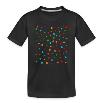 fleckig In Not Kinder Kinder fleckig gefleckte Punkte - Kinder Premium Bio T-Shirt - Schwarz - Vorne