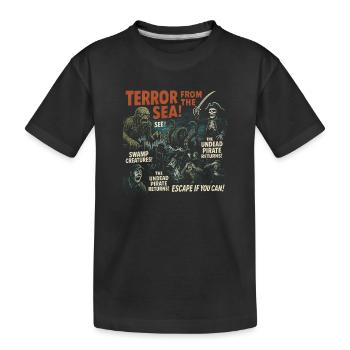 Terror aus dem Meer Horrorfilm Poster Halloween - Kinder Premium Bio T-Shirt - Schwarz - Vorne