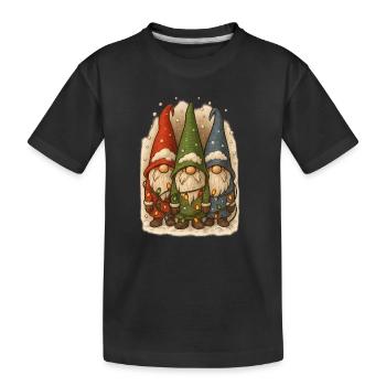 Weihnachtsgnom Weihnachts Wichtel Weihnachten  - Kinder Premium Bio T-Shirt - Schwarz - Vorne