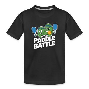 Paddleball Pickleball Cadeau Paddle Battle - T-shirt bio Premium Enfant - noir - Devant