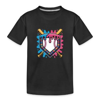 Bâtons de Plaque de Baseball Color Splash - T-shirt bio Premium Enfant - noir - Devant