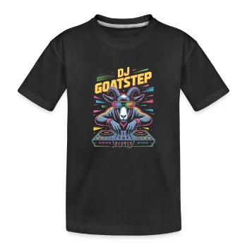DJ Goatstep Chèvre Rave EDM Dubstep Vibes - T-shirt bio Premium Enfant - noir - Devant